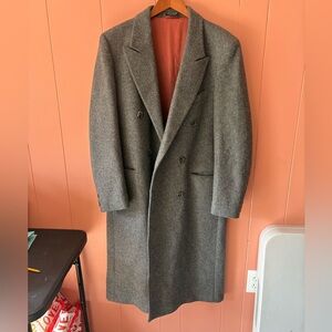Elegant Charcoal Double-Breasted Trench Coat